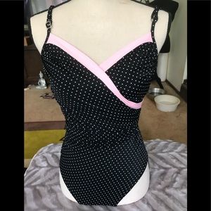 Slimming Polka Dot Onepiece